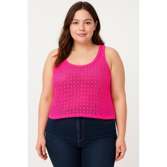 Victoria’s Secret Pink Embroidered Sleeveless Sheer Workout Top – Size Medium - Picture 1 of 6